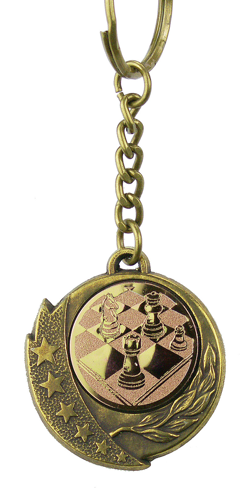 Schlüsselanhänger mit Schachemblem bronzefarbig