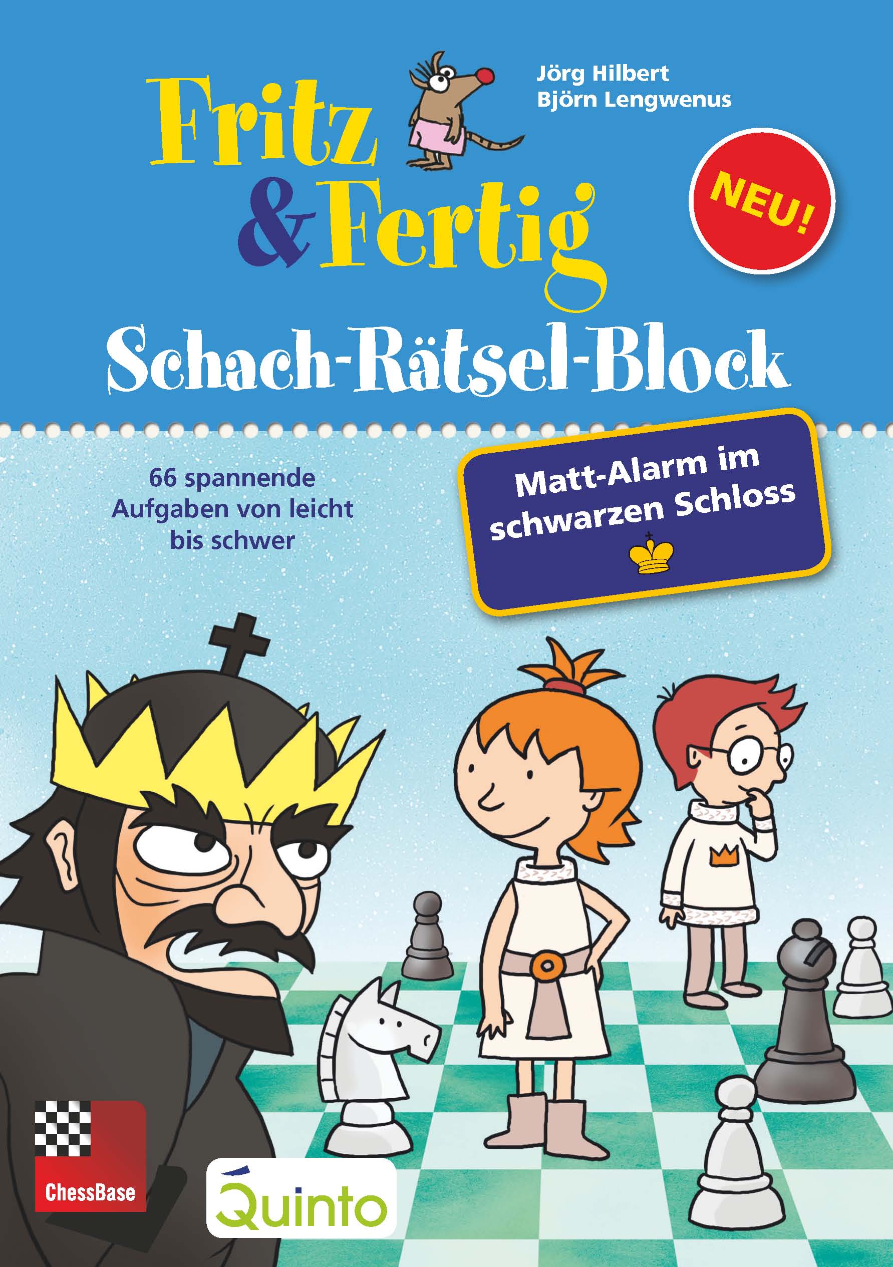 Matt-Alarm-im-schwarzen-Schloss Fritz und Fertig Schach-Rätsel-Block - Matt-Alarm im schwarzen Schloss!