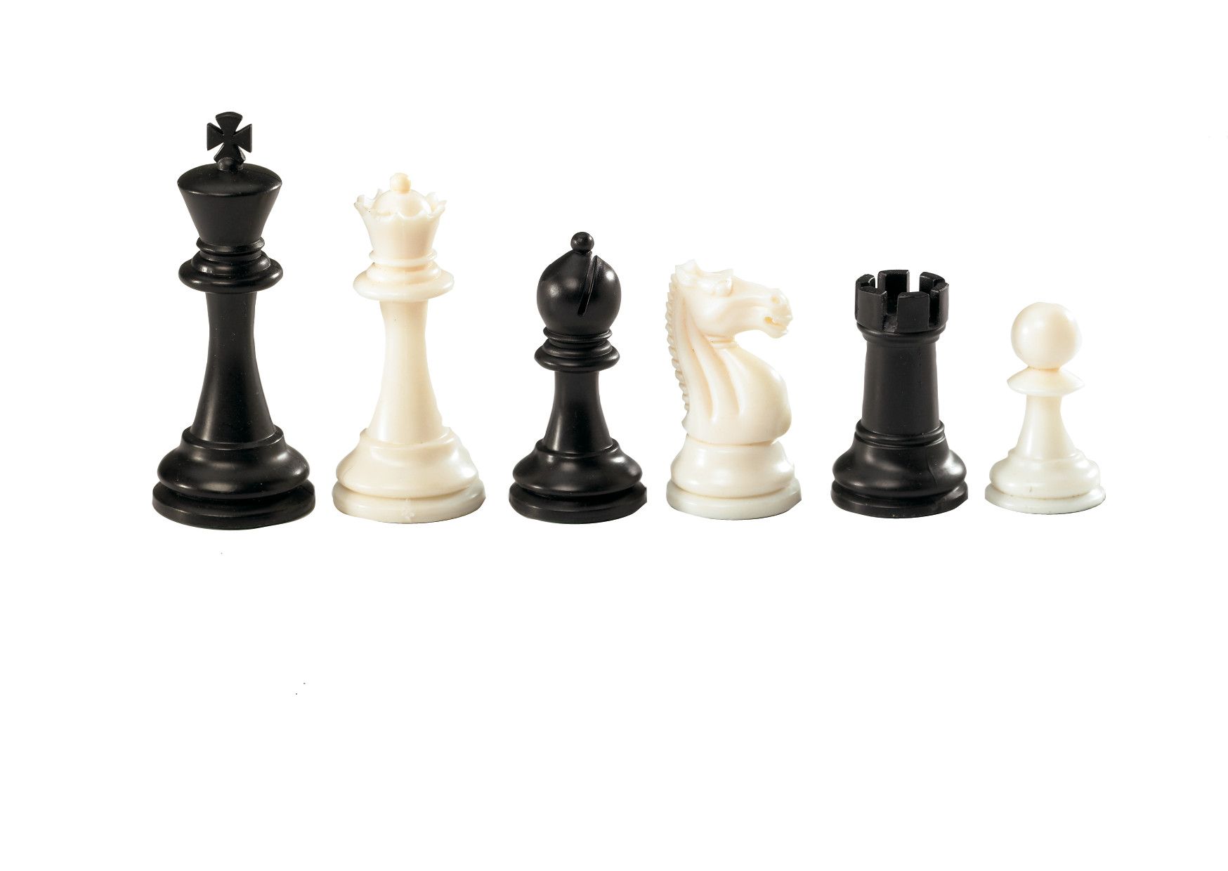 Schachfiguren Nerva weiß/schwarz, Königshöhe 95 mm Schachfiguren Nerva weiß/schwarz, Königshöhe 95 mm