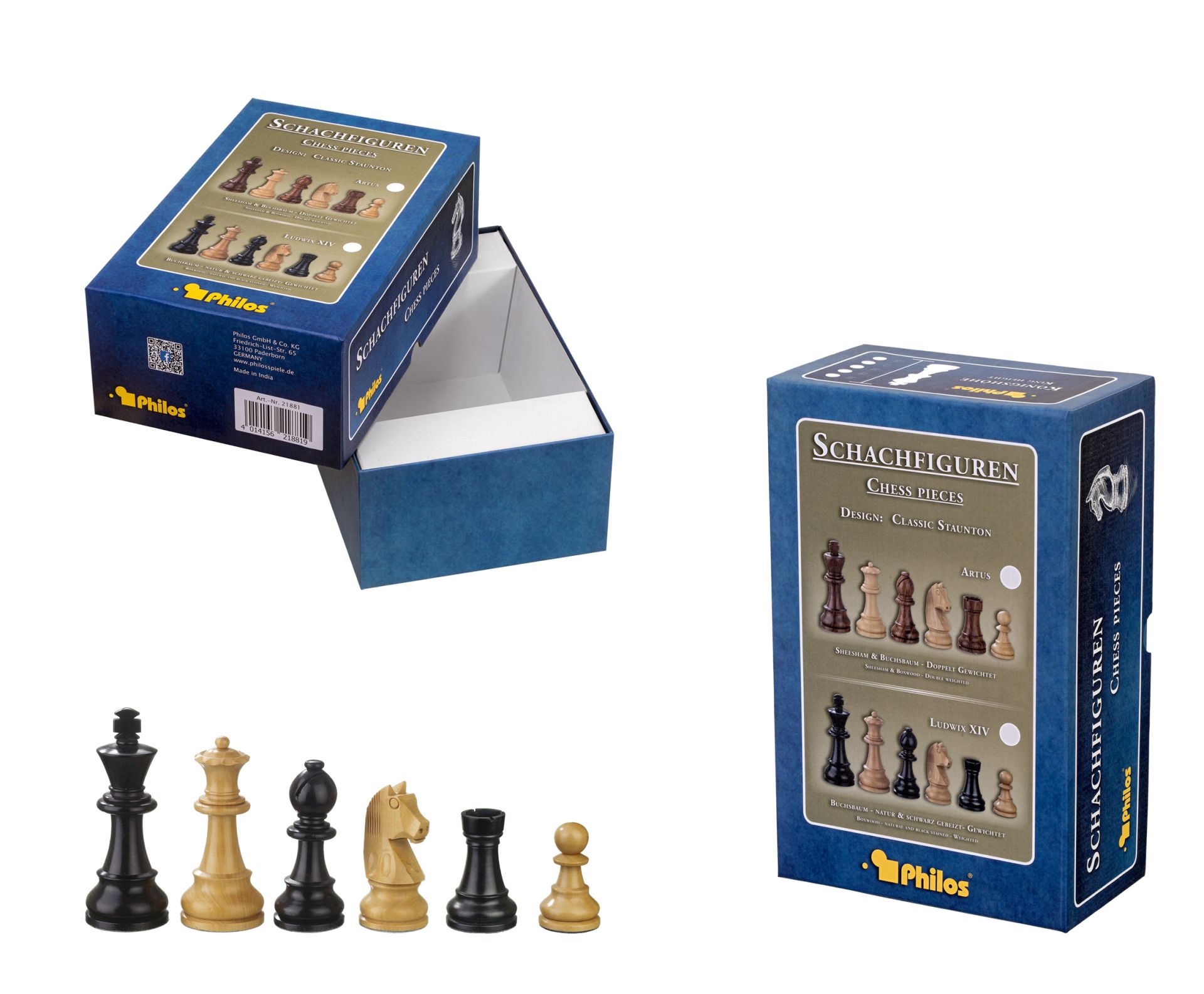 Schachfiguren-Ludwig-95-mm3EWv1JNtKqB4o Schachfiguren Ludwig XIV, Königshöhe 95 mm, Set up Box