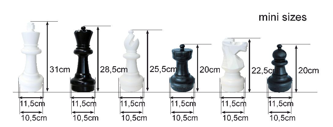 Gartenschachfiguren mini